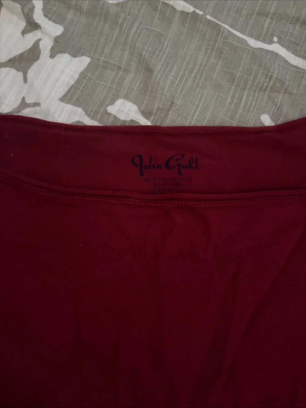 Free People Off-Shoulder Crop Top in Burgundy